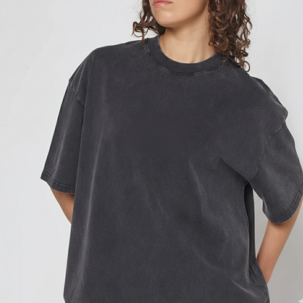 Oversize Tee - Black Snow Wash